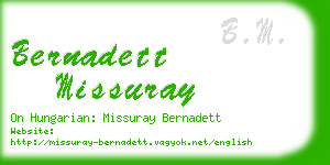 bernadett missuray business card